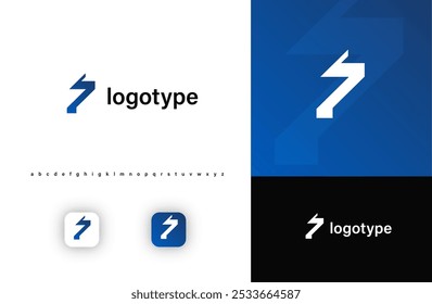 Logotipo angular futurista deportivo. Letra z de bordes dinámicos geométricos afilados. Emblema innovador minimalista para tecnología, App de juegos, música, deporte, agencia de diseño, identidad espacial digital. Ilustración vectorial