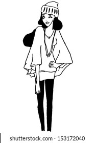 The sporty girl