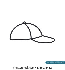 Sporty Hat Icon Vector Template Flat Design