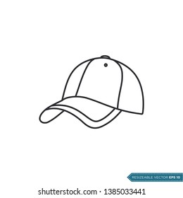 Sporty Hat Icon Vector Template Flat Design