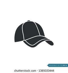 Sporty Hat Icon Vector Template Flat Design