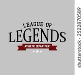 sporty lettering emblem Legend Logo vector typography concept design 