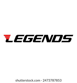 sporty lettering emblem Legend Logo vector typography concept design template