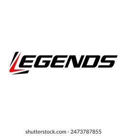 sporty lettering emblem Legend Logo vector typography concept design template