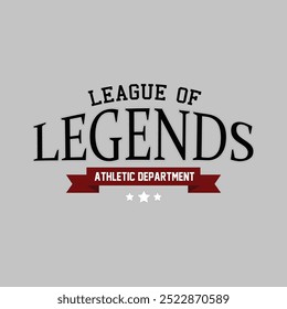 legenda Logo vetor tipografia conceito design 