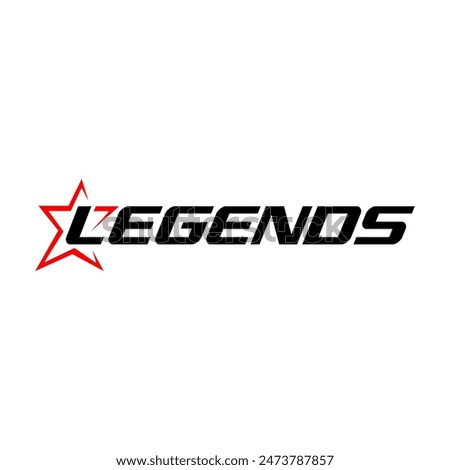 sporty lettering emblem Legend Logo vector typography concept design template