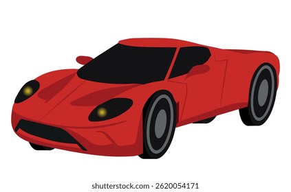 Sporty and luxurious car, vector illustration.