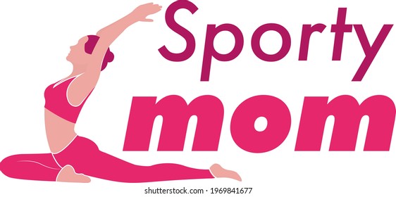 Sporty Mom Logo Gymnastic Logo Stock Vector (Royalty Free) 1969841677 ...