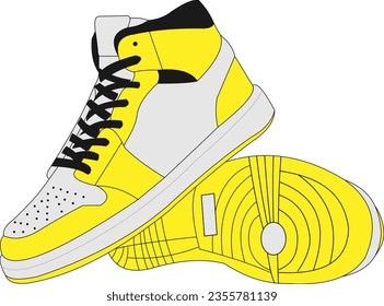 a sporty pair of basketball sneakers