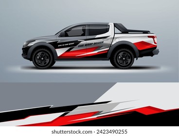 Sporty pick up truck car wrap livery desi