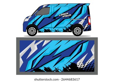 Sporty racing big van wrap car wrap livery design foe universal medium van vector eps ready print printable file EPS 10