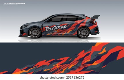 Esporte carro de corrida embrulhar projeto livery. universal carro embrulhar faixa diagonal