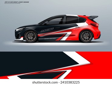 Diseño de lirio de ajuste de coche de carreras deportivas con archivo vectorial de archivo imprimible eps 10