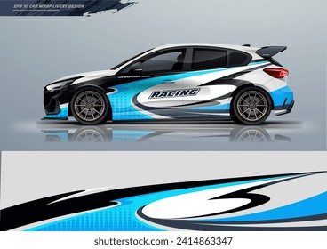 Sporty Racing Car Wrap Livery Design Vektor Datei eps10