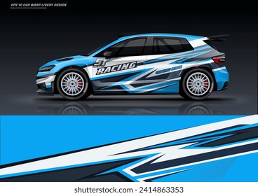 Sporty Racing Car Wrap Livery Design Vektor Datei eps10