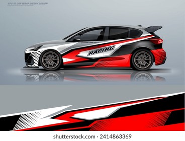 Sporty Racing Car wrap livery archivo vector eps 10