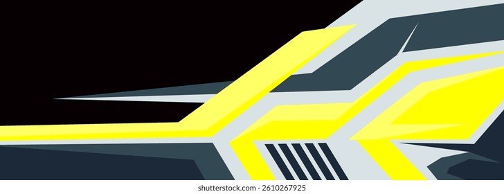 Sporty Racing Car wrap livery design. Graphic abstract stripe racing background designs for wrap decal or livery. Editable vector template