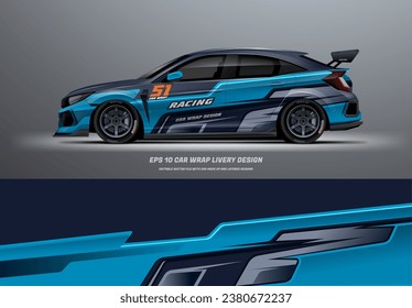 sporty Racing Car wrap strips