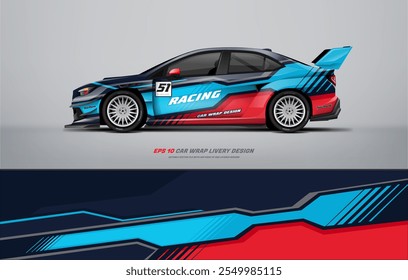 Sporty Rally car wrap livery design fit and ready print graphic below