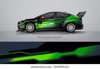 Sporty Rally car wrap livery design fit and ready print graphic below