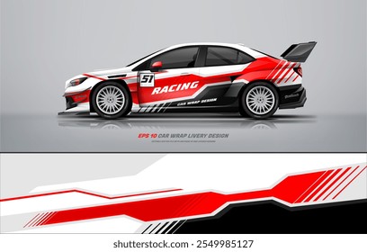 Sporty Rally car wrap livery design fit and ready print graphic below