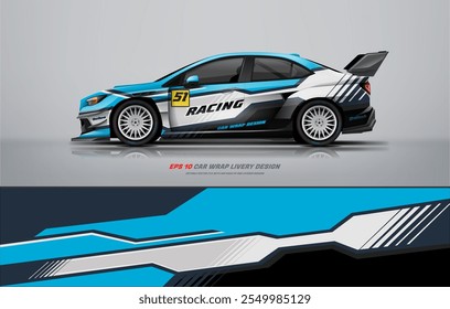 Sporty Rally car wrap livery design fit and ready print graphic below