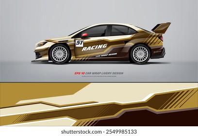 Sporty Rally car wrap livery design fit and ready print graphic below