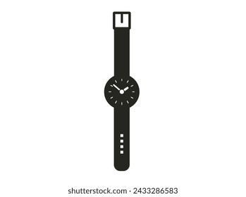 Sporty and rugged, this hand watch vector showcases a durable design with a robust silicone strap and bold, easy-to-read numerals, ideal for outdoor adventures