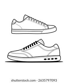 Ícone de tênis esportivo com sola grossa. Traço editável. ilustração de ações.eps