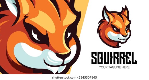 Sporty Squirrel Mascot Logo: Elevate Your Team's Identity with Trendy Illustration and Emblems