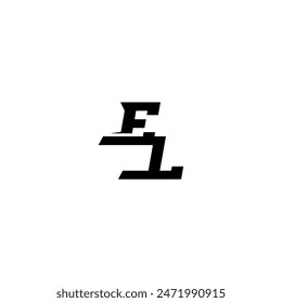 sporty style EL boldand cool concept esport monogram initial letter
