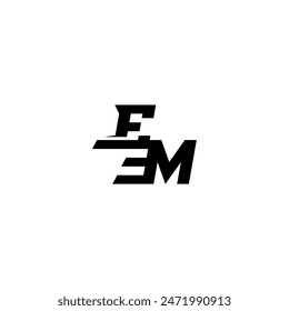 sporty style EM boldand cool concept esport monogram initial letter