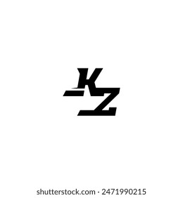 sporty style esport monogram initial letter boldand cool concept KZ