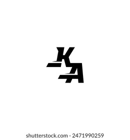 sporty style esport monogram initial letter boldand cool concept KA