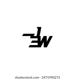 sporty style esport monogram initial letter boldand cool concept JW