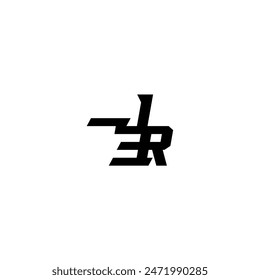 sporty style esport monogram initial letter boldand cool concept JR