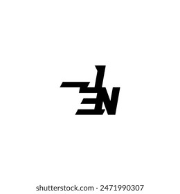 sporty style esport monogram initial letter boldand cool concept JN