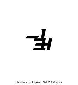Sportlich Stil eSport Monogramm Anfangsbuchstabe fett und cool Konzept JH
