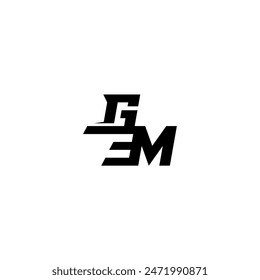 sporty style esport monogram initial letter boldand cool concept GM