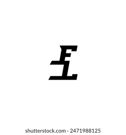 sporty style FL boldand cool concept esport monogram initial letter
