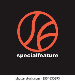 
Sporty style initial logo vector design with S F letter in a circle suit for company name, promotion materials or other business