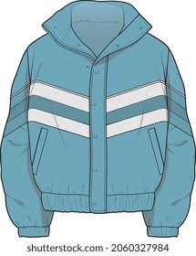 SPORTY TRACK JACKET FOR UNISEX WEAR VECTOR ILLUSTRATION