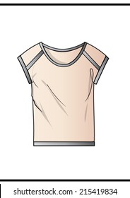 Sporty t-shirt in vector 