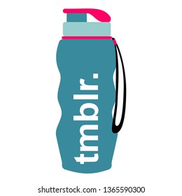 sporty tumbler bottle in a flat style