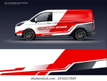 Esporty van coche envoltura livery diseño vector eps 10