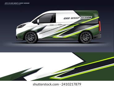 Sporty van car wrap livery design vector eps 10