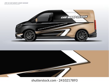 Sporty van car wrap livery design Vektor eps10