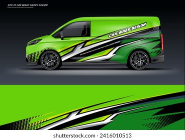 Archivo vectorial de diseño de livery de envoltura de coche de furgoneta deportiva