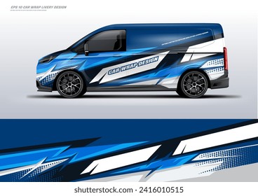 Archivo vectorial de diseño de livery de envoltura de coche de furgoneta deportiva