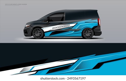 Sporty Van car wrap livery design vector file eps 10 printable file